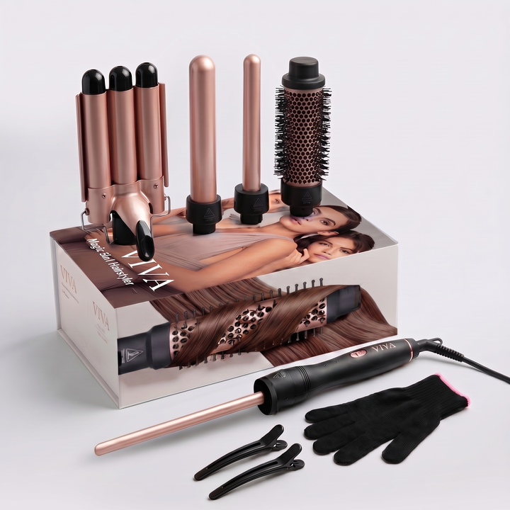 مجموعة ڤيڤا للتسريحات الاحترافية 5 في 1 تموجات وتجعيدات وفوليوم