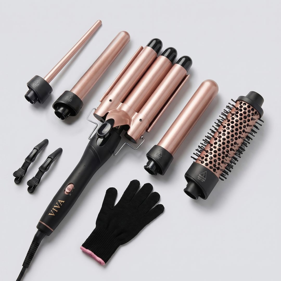 مجموعة ڤيڤا للتسريحات الاحترافية 5 في 1 تموجات وتجعيدات وفوليوم