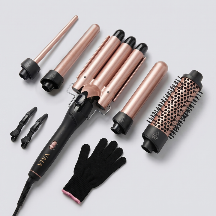 مجموعة ڤيڤا للتسريحات الاحترافية 5 في 1 تموجات وتجعيدات وفوليوم